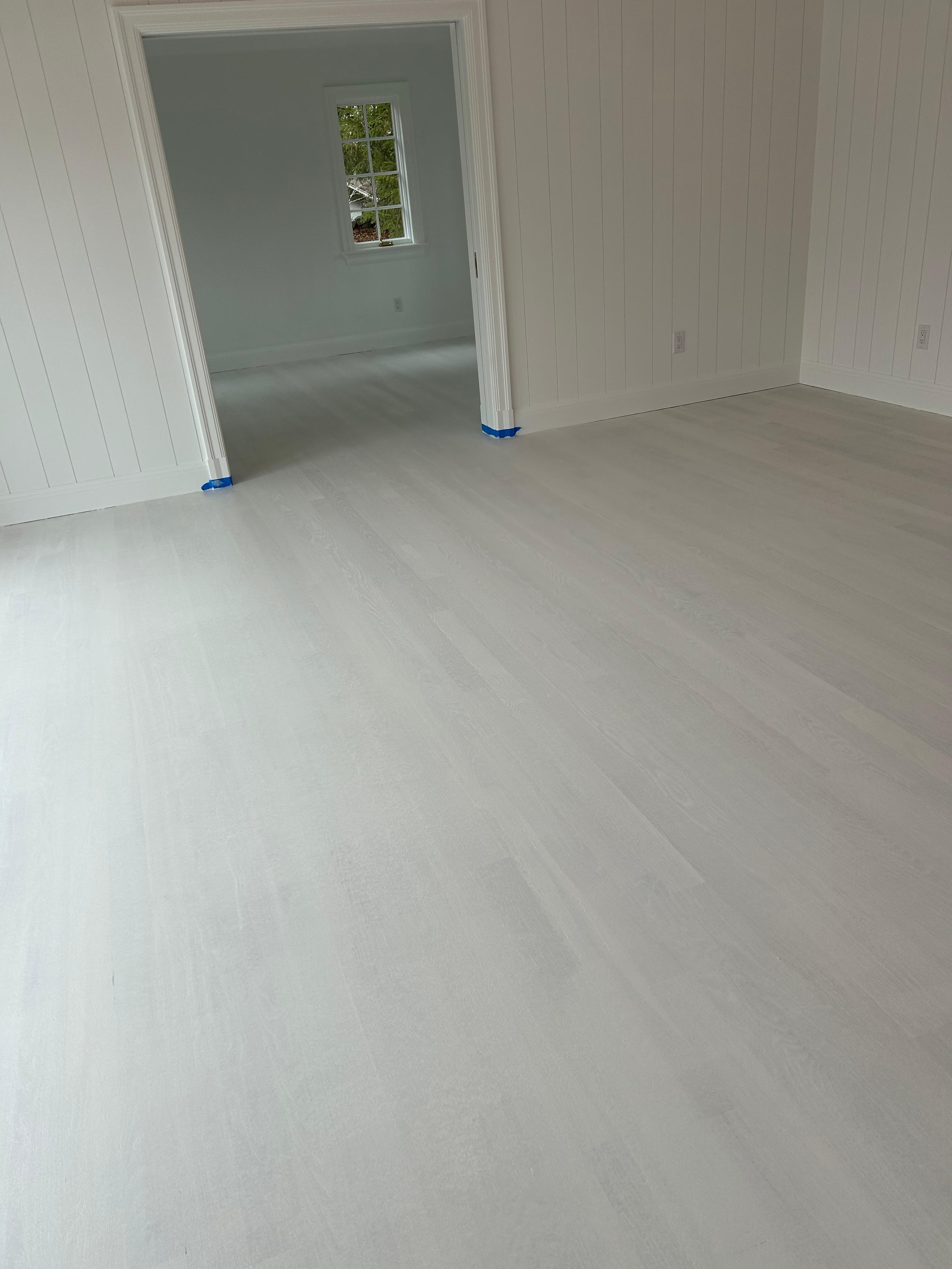 White washed hardwood floor finish